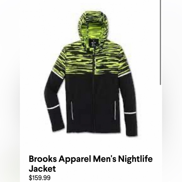 Brooks nightlife running jacket,men S. Packable utility,windbreaker,sporty EC - Picture 2 of 14
